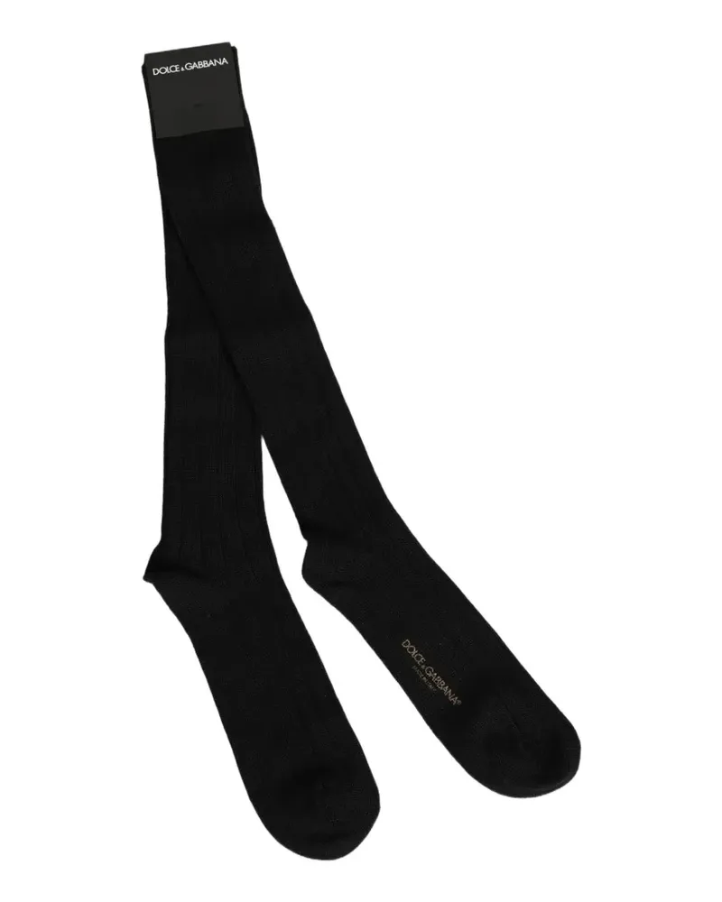 Dolce & Gabbana ribbed over-the-calf socks - Schwarz Schwarz