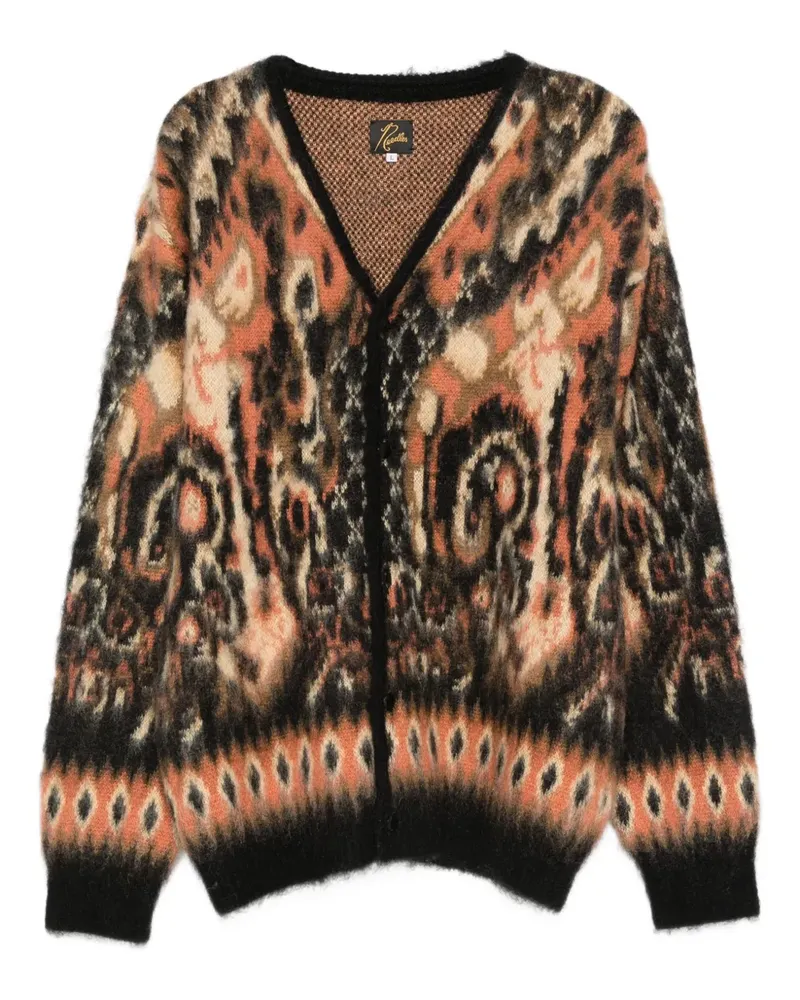 NEEDLES patterned cardigan - Schwarz Schwarz