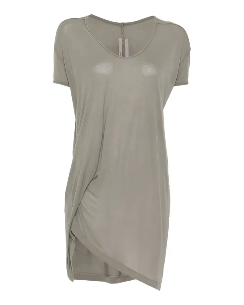 Rick Owens Drapiertes T-Shirt - Grau Grau