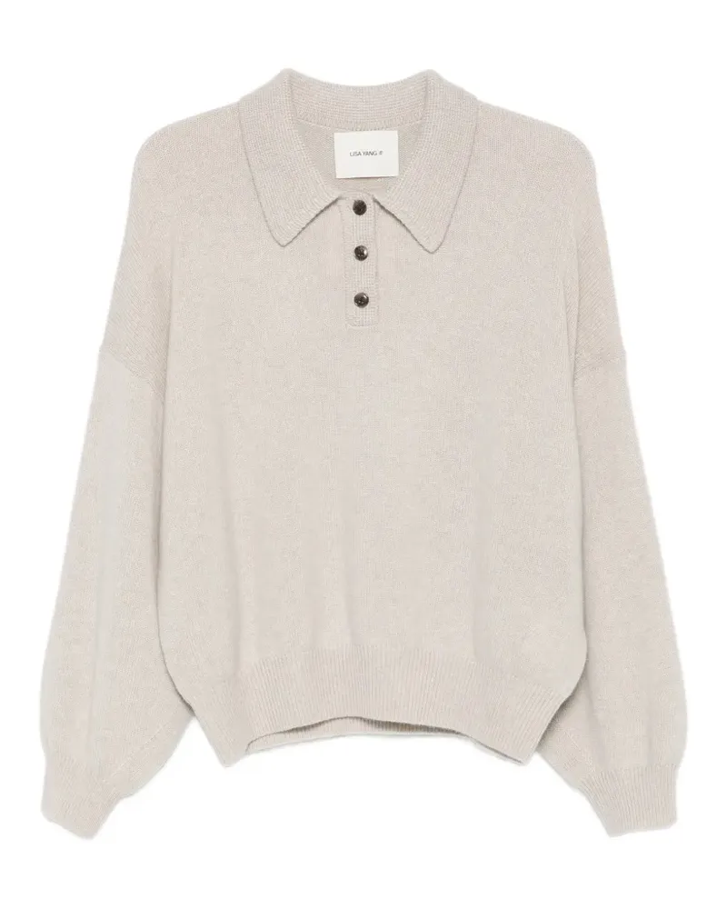 Lisa Yang Etta button-placket sweater - Nude Nude