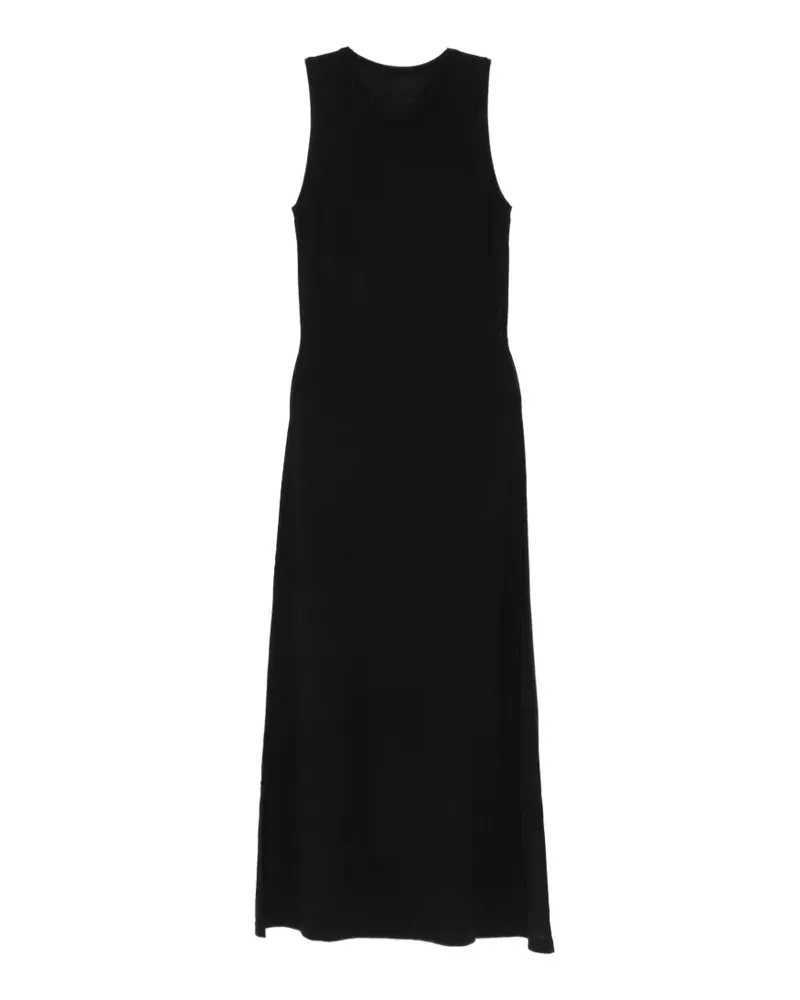 Liviana Conti sleeveless V-neck midi knitted dress - Schwarz Schwarz