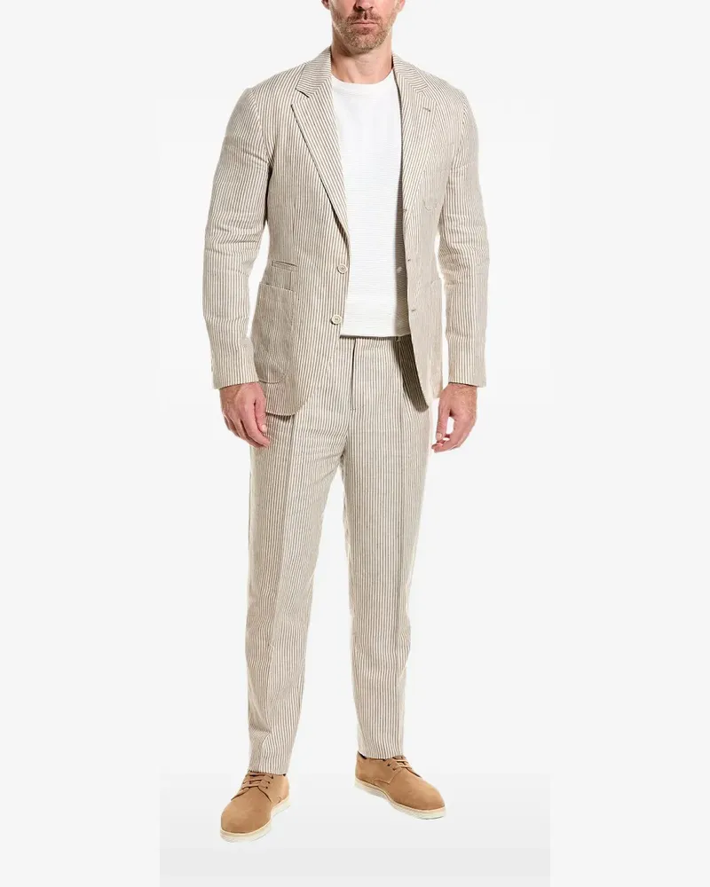 Brunello Cucinelli pinstripe-pattern suit - Nude Nude