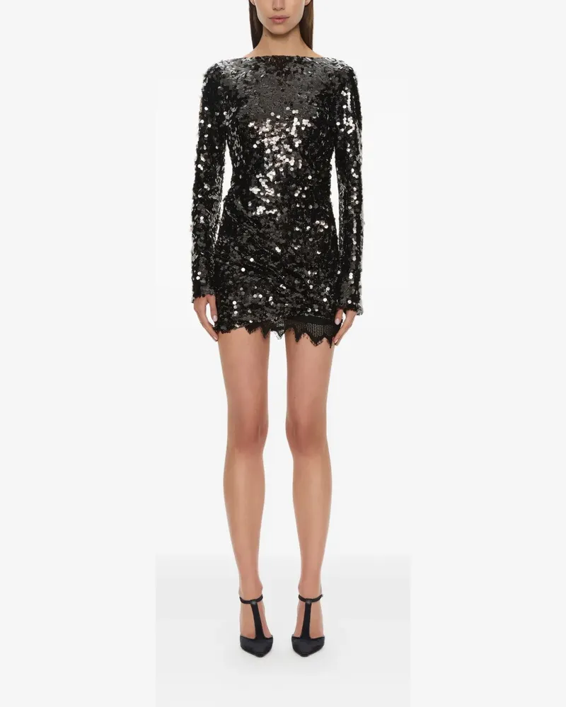 Christopher Esber Opaline Minikleid mit Pailletten - Schwarz Schwarz