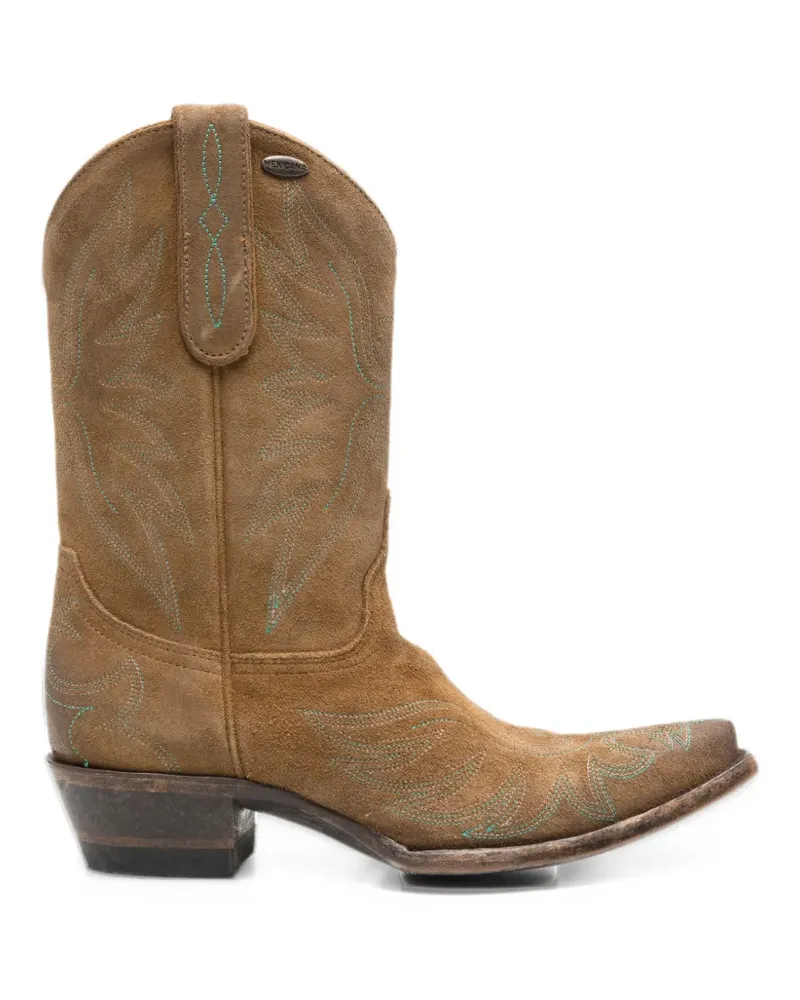 Mexicana embroidered suede cowboy boots - Braun Braun
