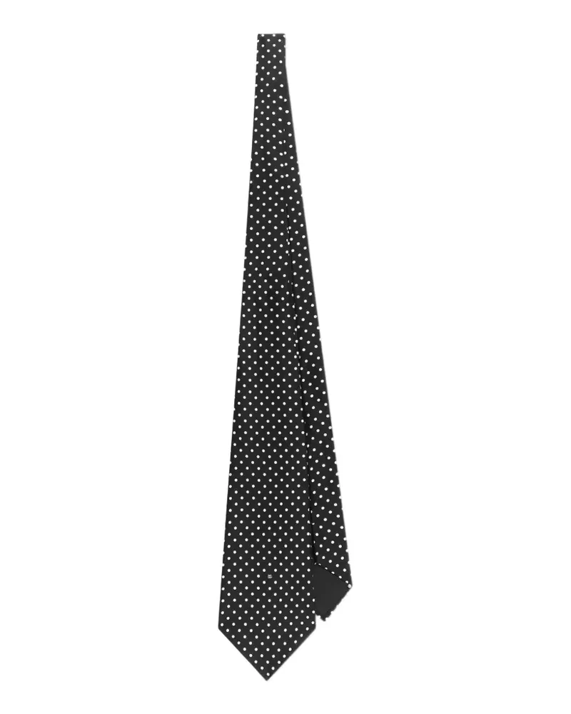 Dolce & Gabbana Seidenkrawatte mit Polka Dots - Schwarz Schwarz