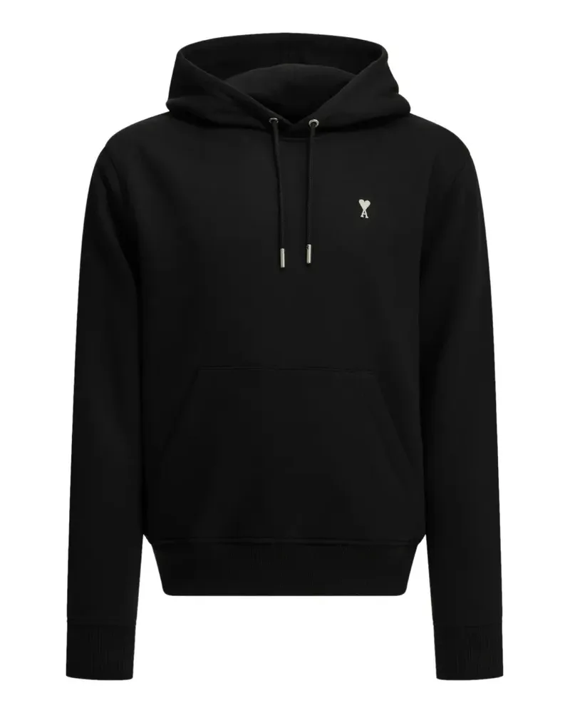 AMI Paris black Cotton Ami De Coeur Hoodie - Schwarz Schwarz
