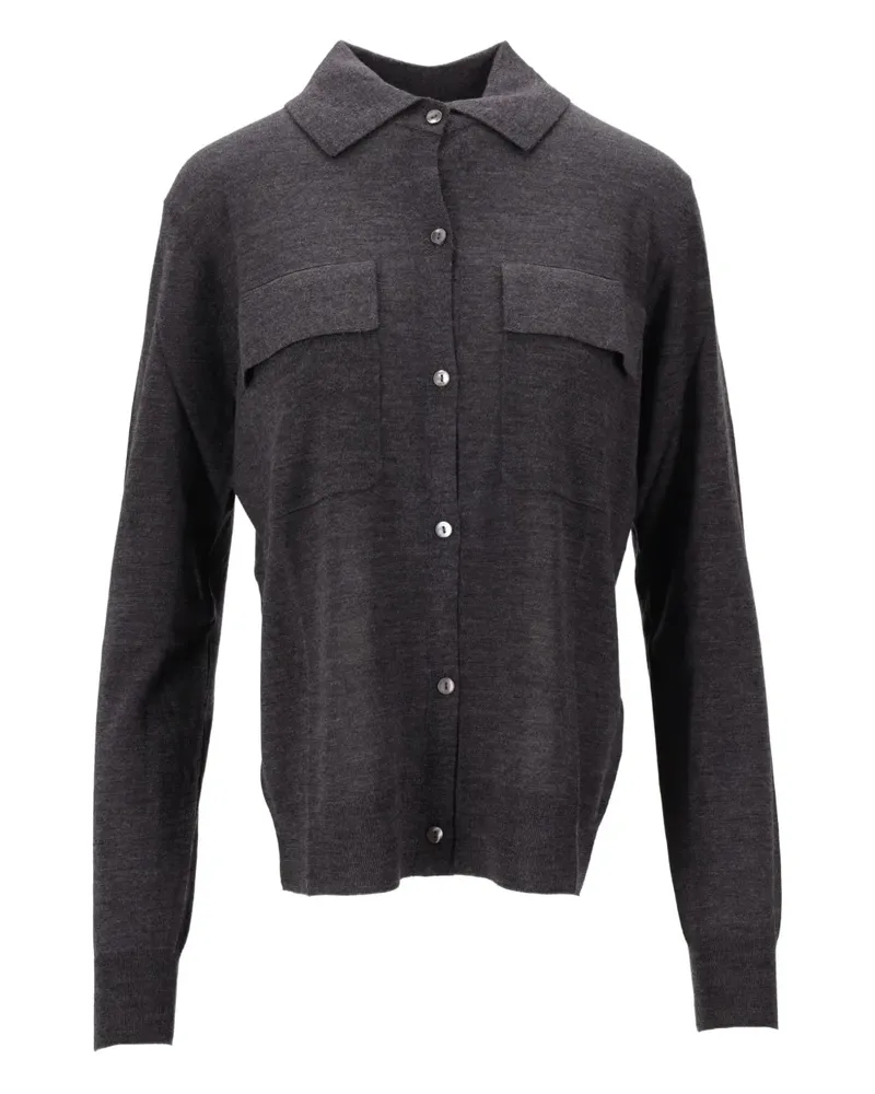 P.A.R.O.S.H. P.A.R.O H. Cardigan mit Taschenkragen - Grau Grau