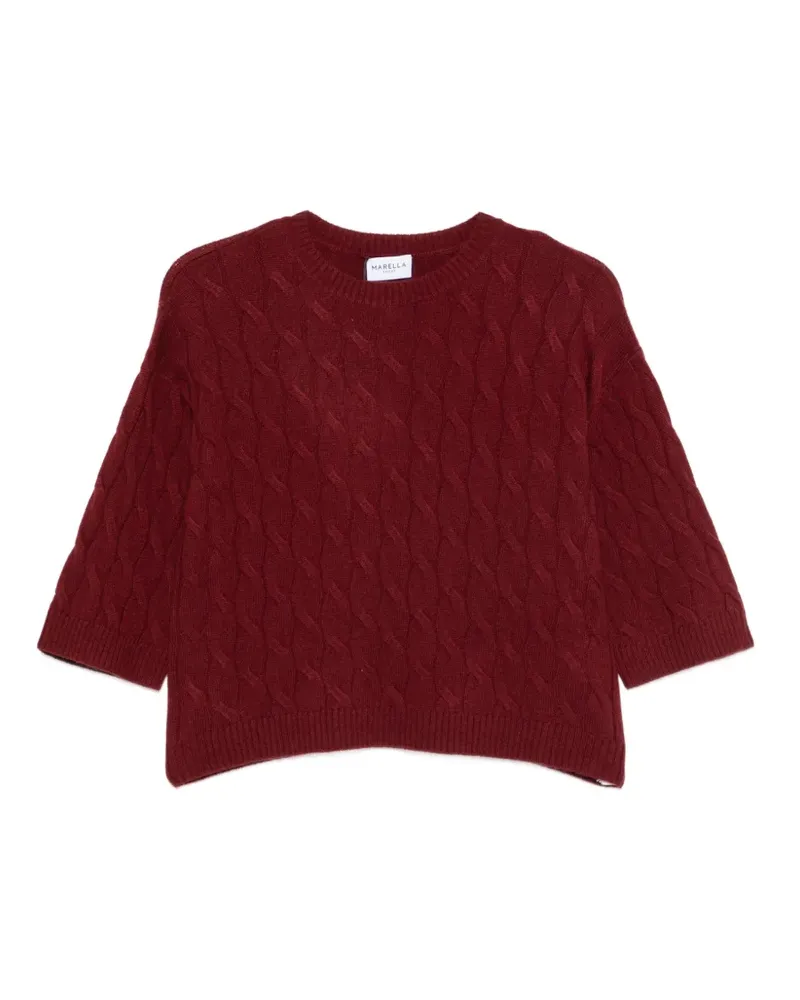MARELLA Mlsradura crew neck cable-knit sweater - Rot Rot