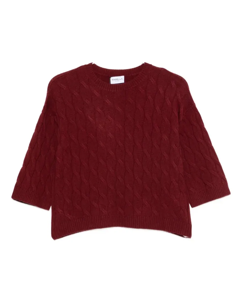 MARELLA Mlsradura crew neck cable-knit sweater - Rot Rot