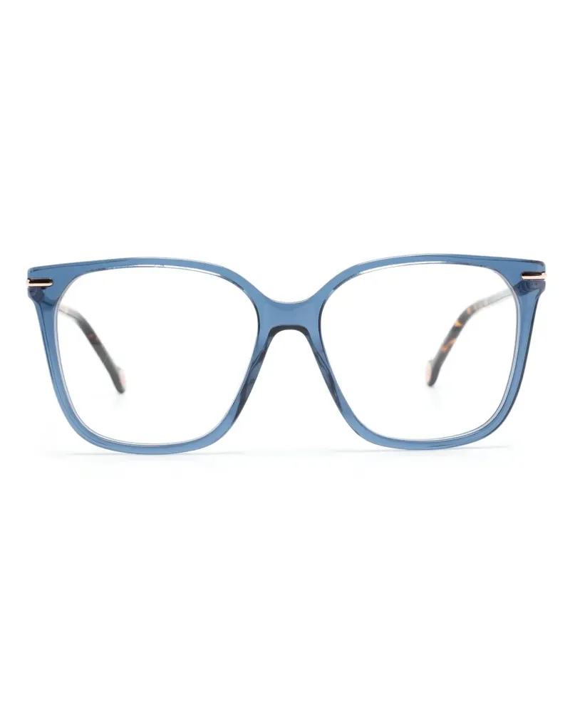 Carolina Herrera New York Eckige Brille in Schildpattoptik - Blau Blau