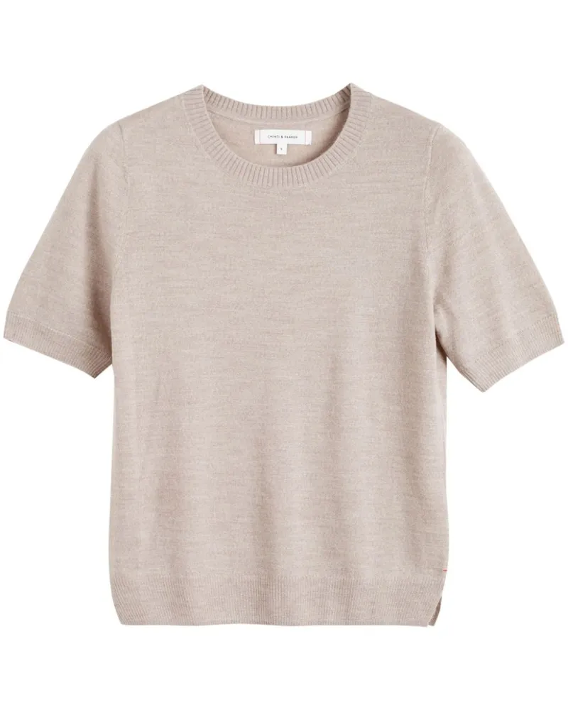 Chinti & Parker Fein gestricktes Merino-T-Shirt - Nude Nude