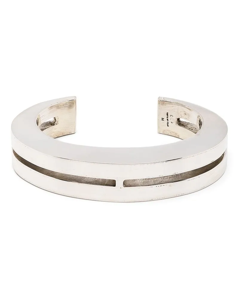Parts Of Four Crescent Crevice' Armspange, 15mm - Silber Silber