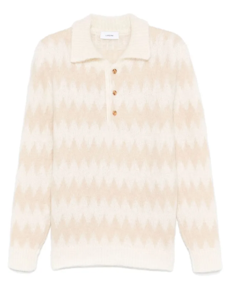 LARDINI Poloshirt mit Zickzackmuster - Nude Nude
