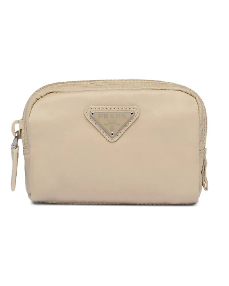 Prada Micro Clutch mit Reißverschluss - Nude Nude
