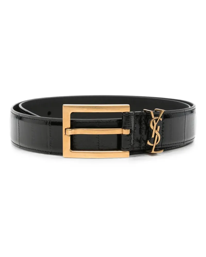 Saint Laurent Gürtel aus Leder - Schwarz Schwarz
