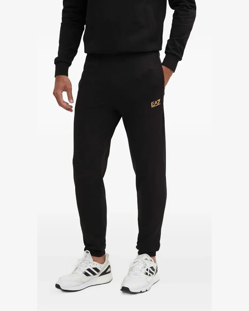 EA7 hooded logo jumpsuit - Schwarz Schwarz