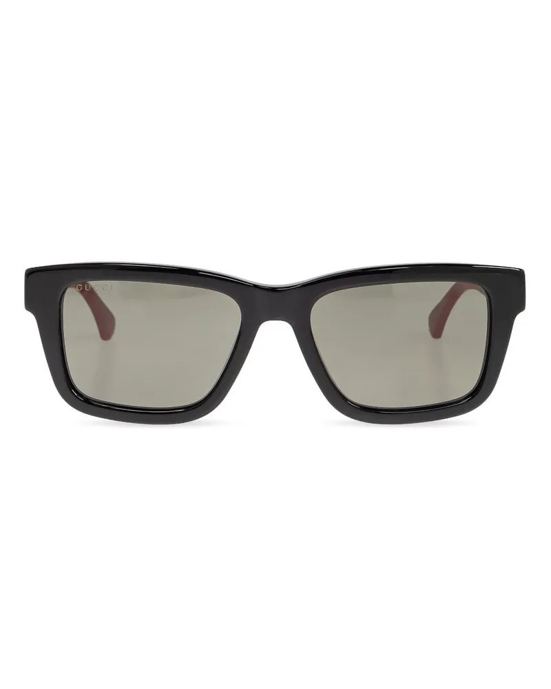 Gucci Sonnenbrille mit Logo-Print - Schwarz Schwarz