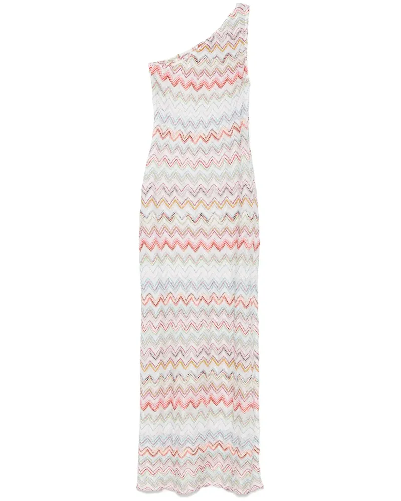 Missoni Maxikleid mit Zickzackmuster - Weiß Weiß
