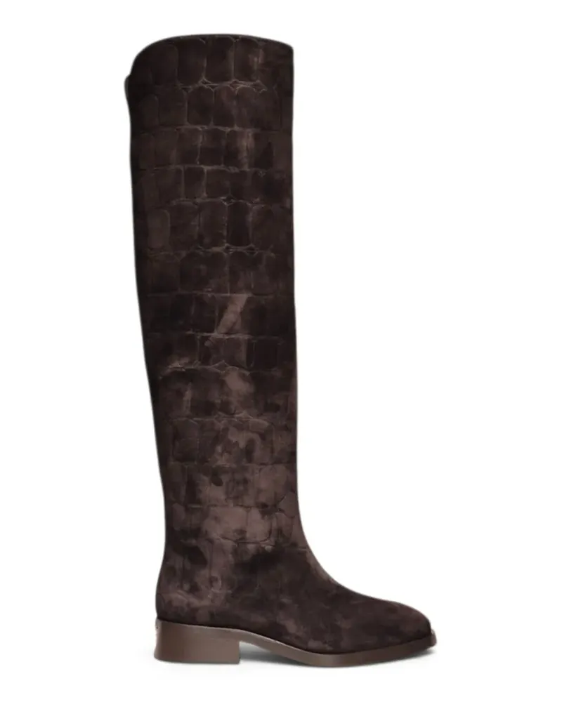 Le Silla Charlotte Stiefel mit Kroko-Effekt - Braun Braun