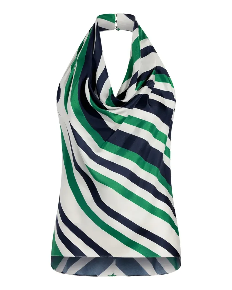 Adam Lippes Cusette striped halter top - Weiß Weiß