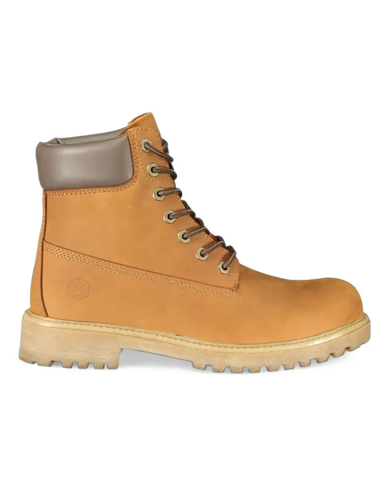 Lumberjack lace-up leather boots - Braun Braun