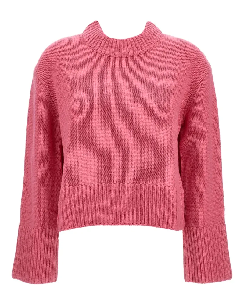Lisa Yang Gerippter Pullover - Rosa Rosa