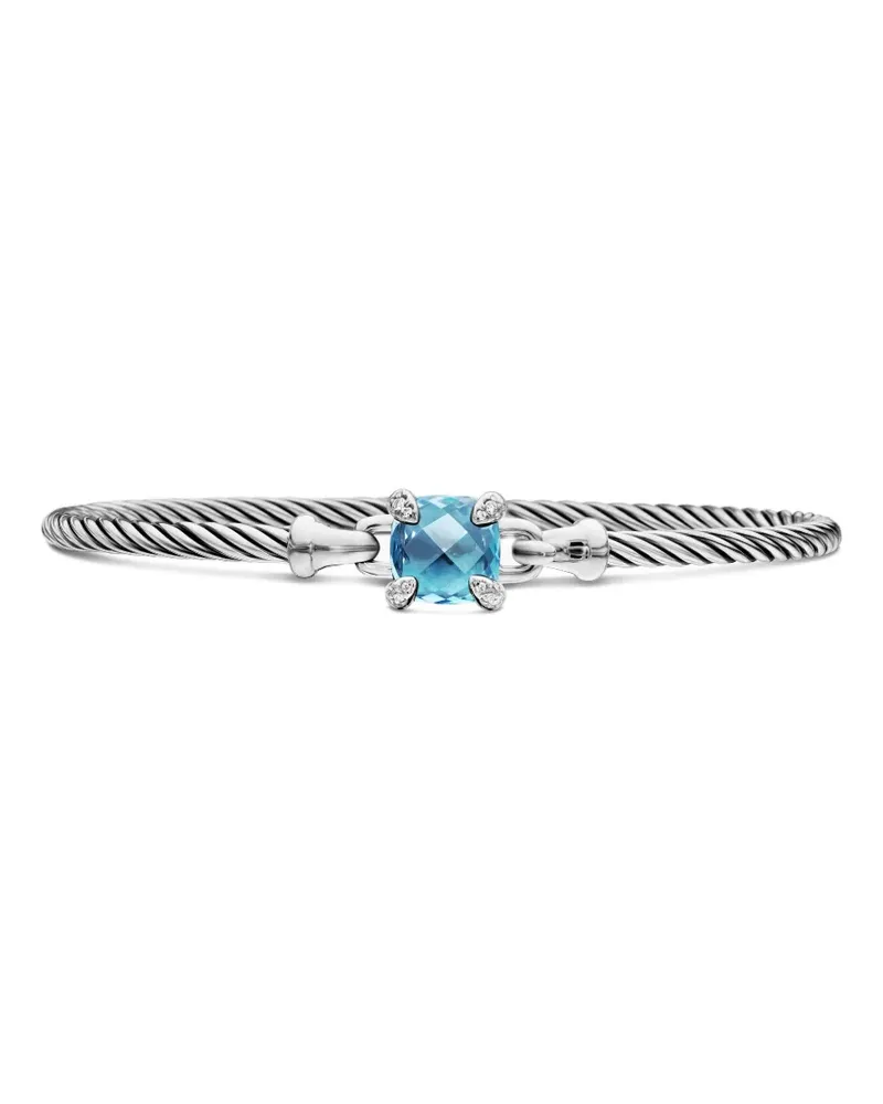 David Yurman Chatelaine Sterlingsilber-Armband mit Diamant 3mm Silber
