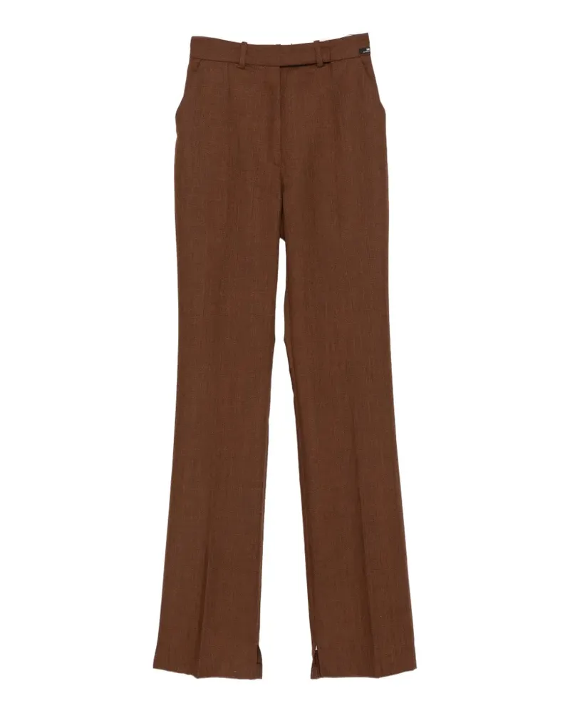 Elisabetta Franchi Hose mit Gürtelschlaufe - Braun Braun