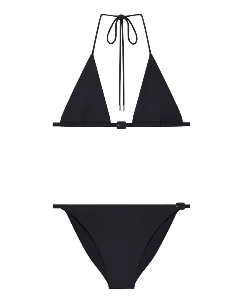 Courrèges Bikini mit Schnallendetail - Schwarz Schwarz