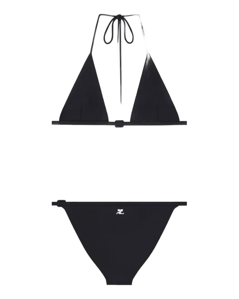Courrèges Bikini mit Schnallendetail - Schwarz Schwarz