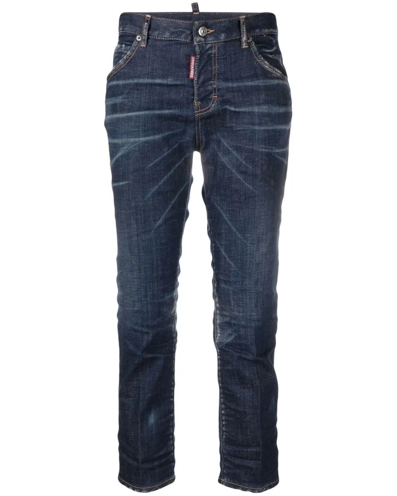Dsquared2 Tief sitzende Cropped-Jeans - Blau Blau