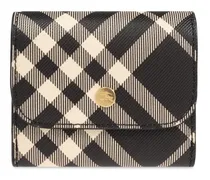 Kariertes Portemonnaie - Schwarz