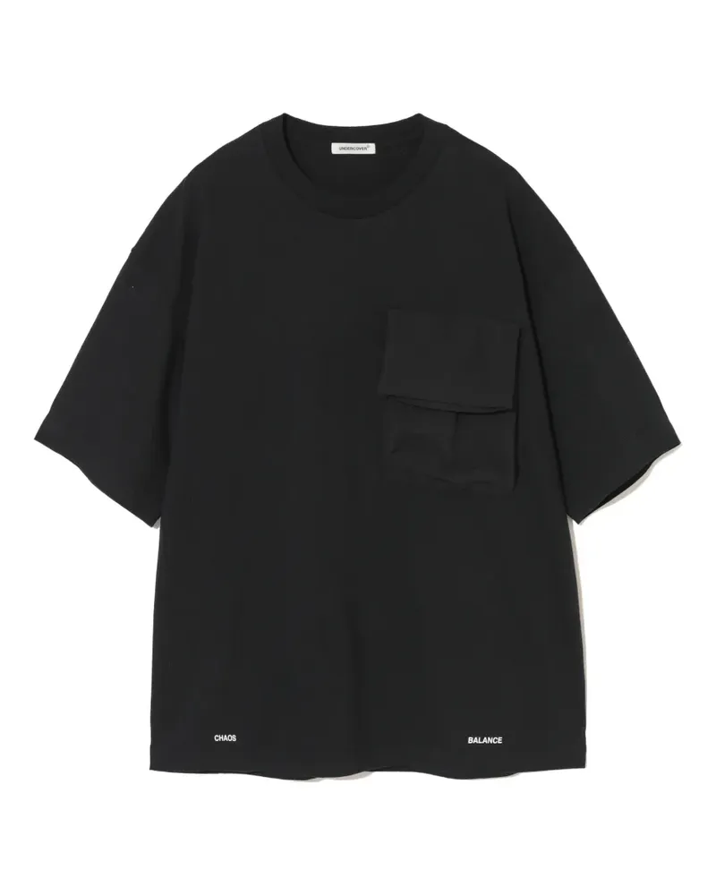 Undercover T-Shirt mit Brusttasche - Schwarz Schwarz