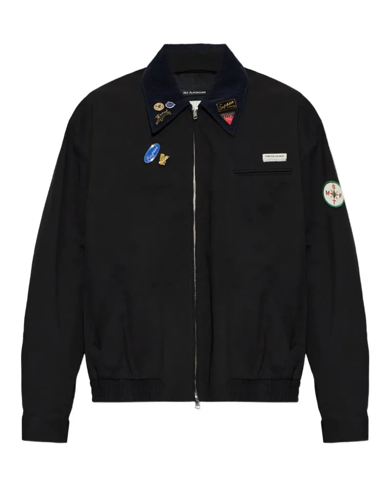 Song For The Mute Jacke mit verziertem Cordkragen - Schwarz Schwarz