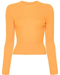 Patou Gerippter Strickpullover Orange