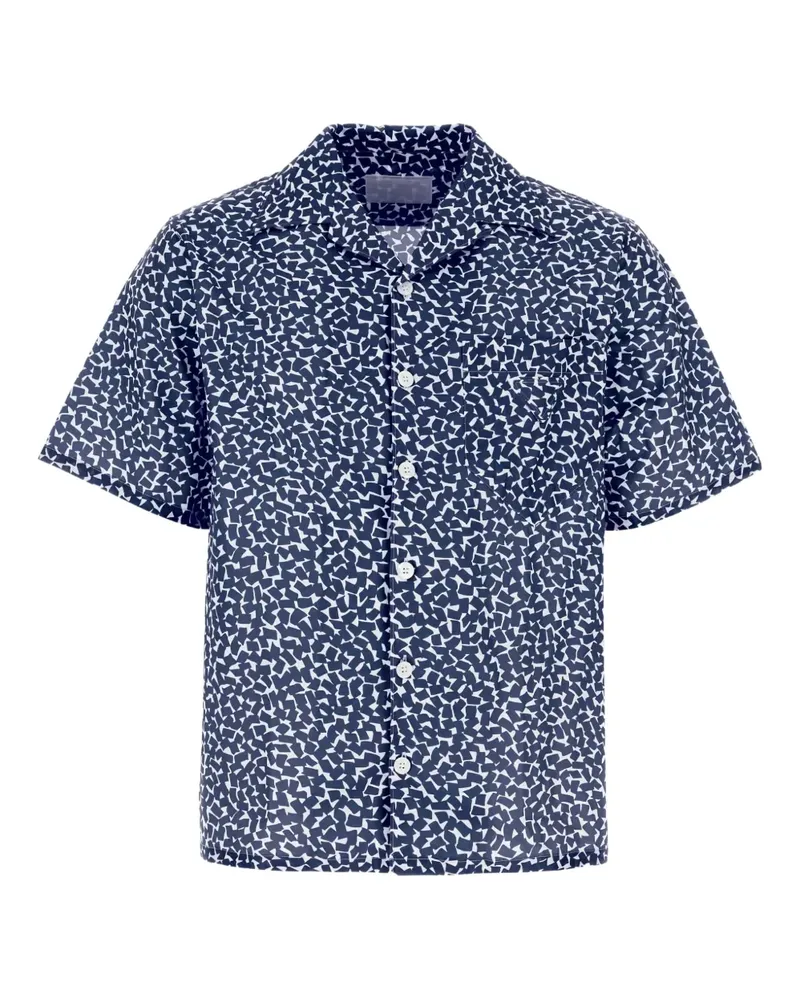 Prada Hemd mit Popeline-Print - Blau Blau