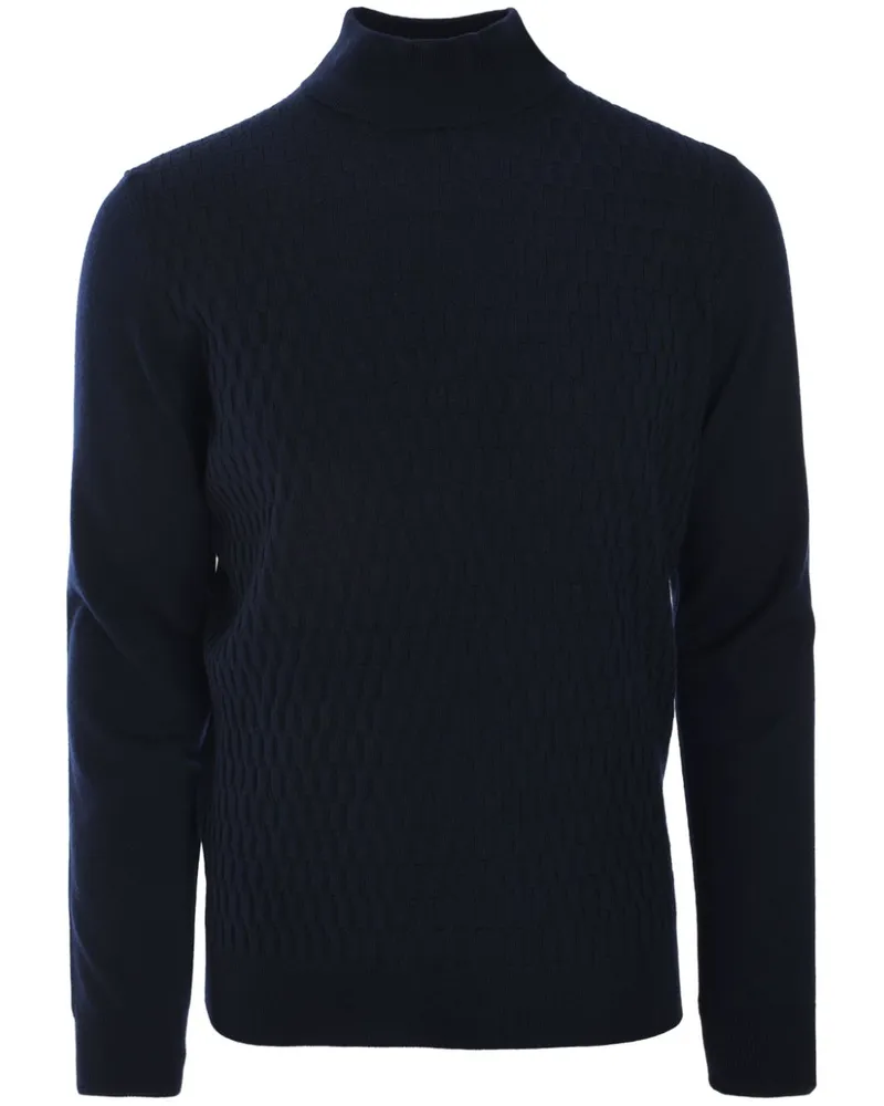 Corneliani Pullover mit Schachbrettmuster - Blau Blau