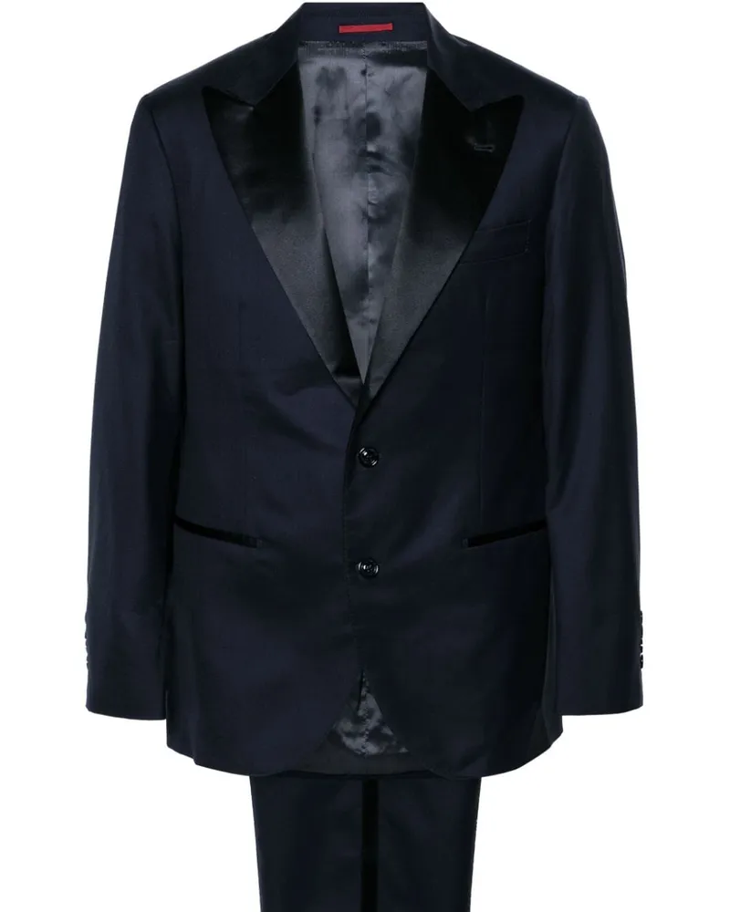 Brunello Cucinelli Anzug mit steigendem Revers - Blau Blau