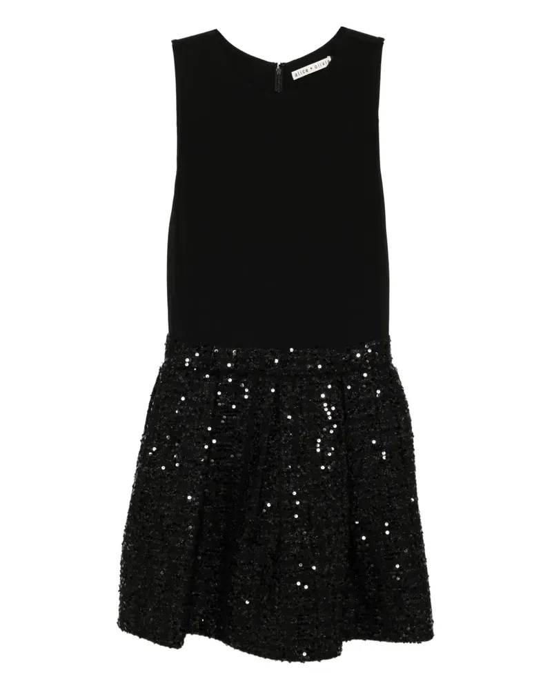 Alice + Olivia Chara Kleid - Schwarz Schwarz