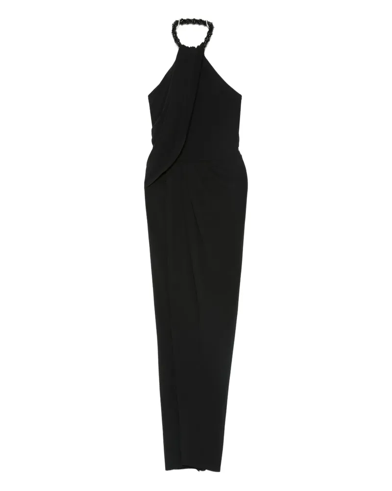 Amen embellished halterneck maxi dress - Schwarz Schwarz