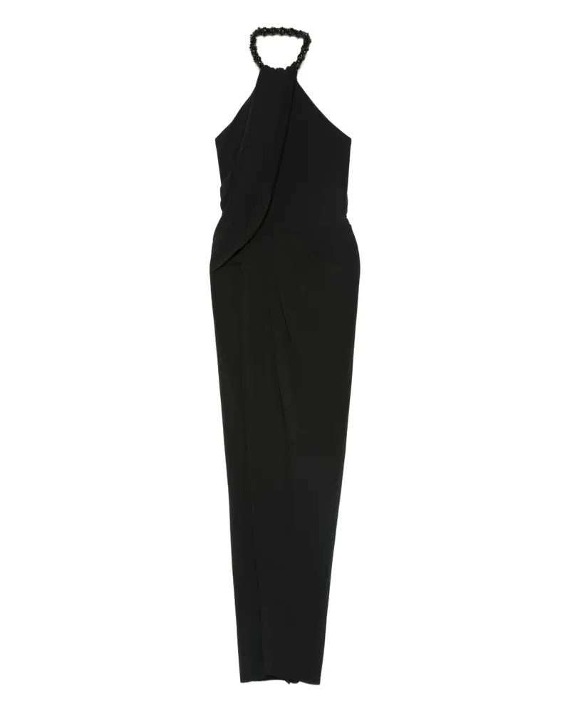 Amen embellished halterneck maxi dress - Schwarz Schwarz