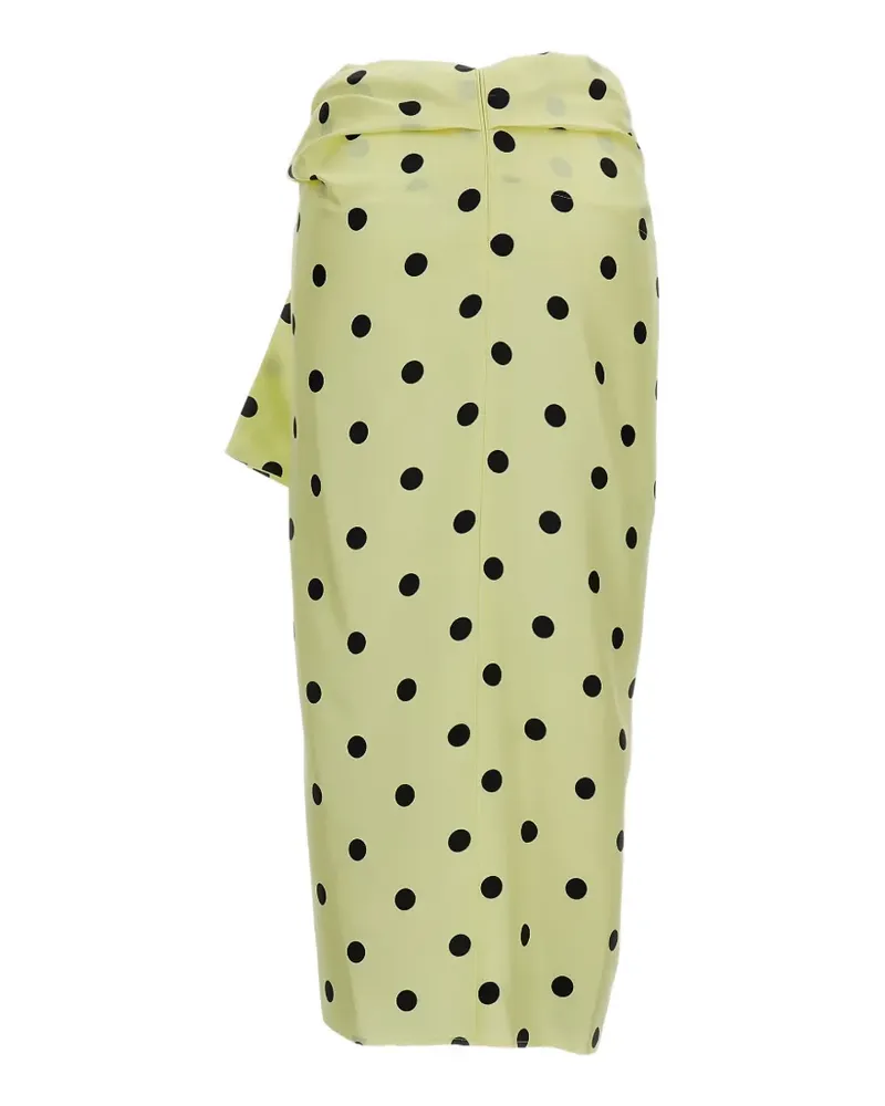 SPORTMAX Gentile polka-dot midi skirt - Gelb Gelb