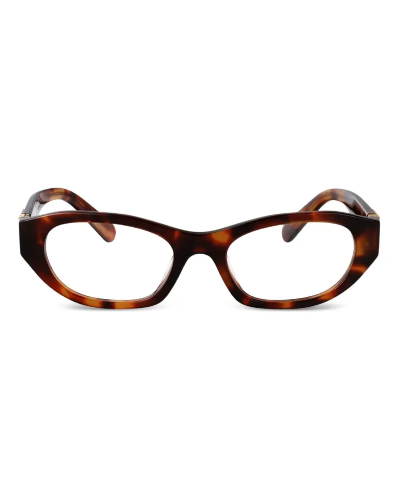 Miu Miu Geometrische Brille in Schildpattoptik - Braun Braun