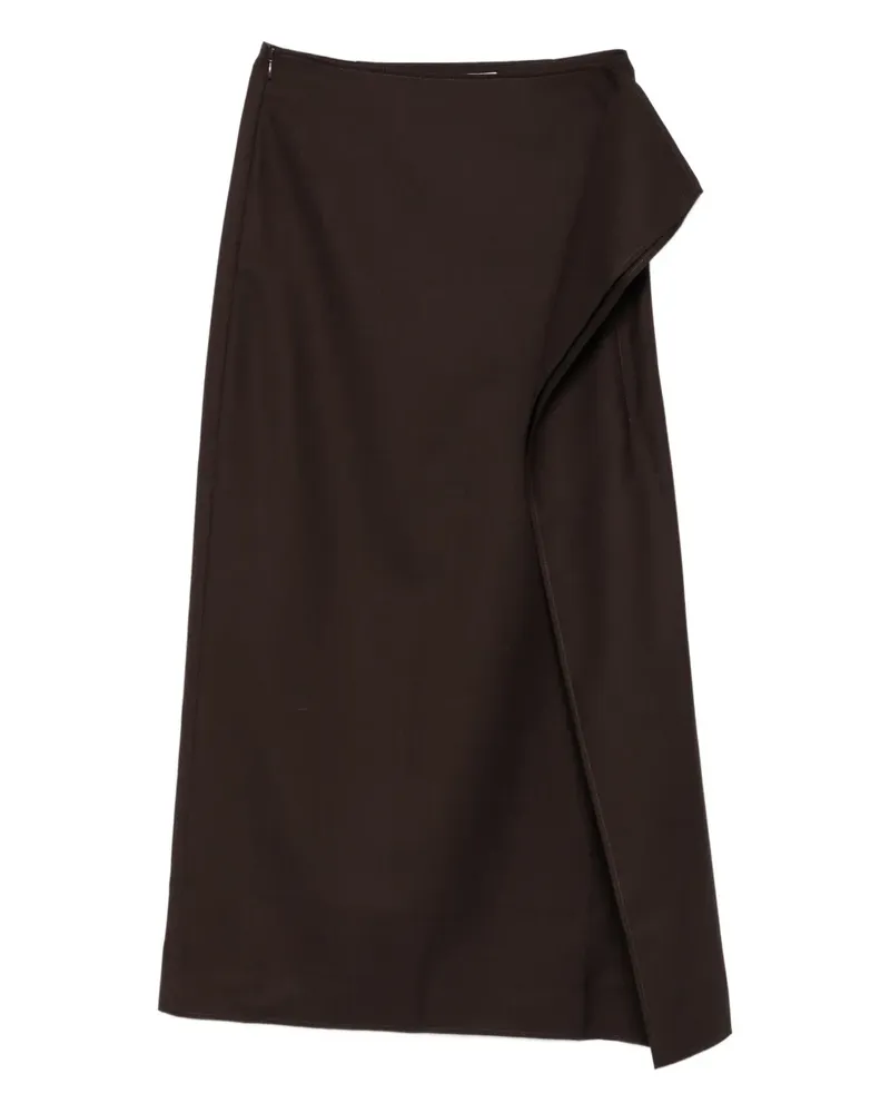 Séfr button slit skirt - Braun Braun