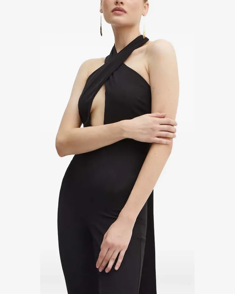 Patrizia Pepe Offener Jumpsuit mit überkreuzten Trägern - Schwarz Schwarz