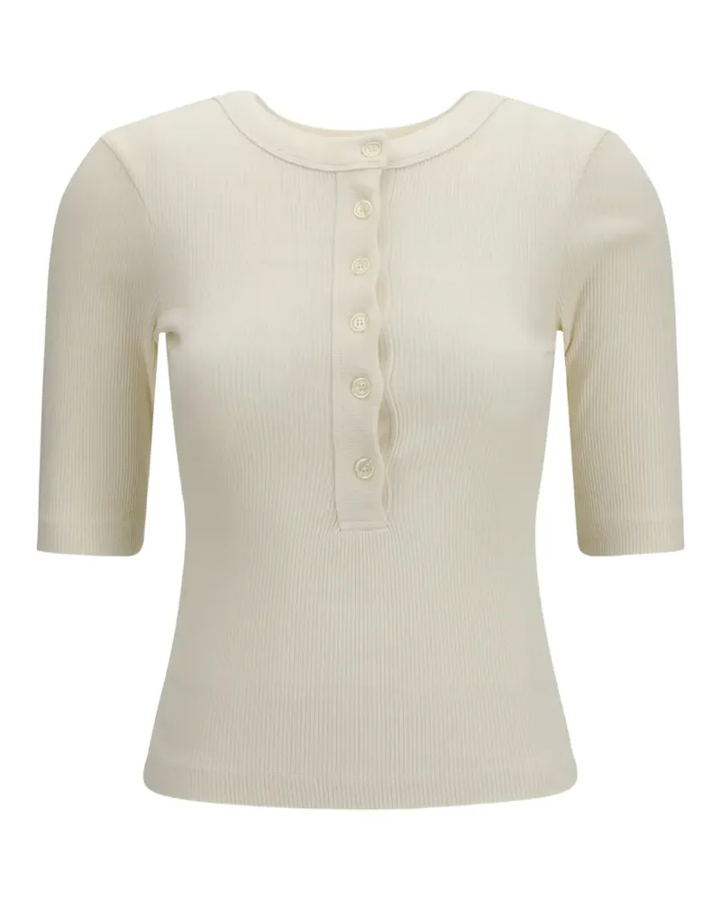 Citizens of humanity Nali ribbed Henley T-shirt - Weiß Weiß