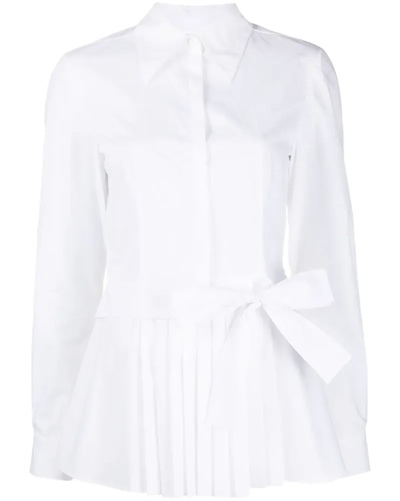 Alberta Ferretti Hemd mit Gürtel - Weiß Weiß