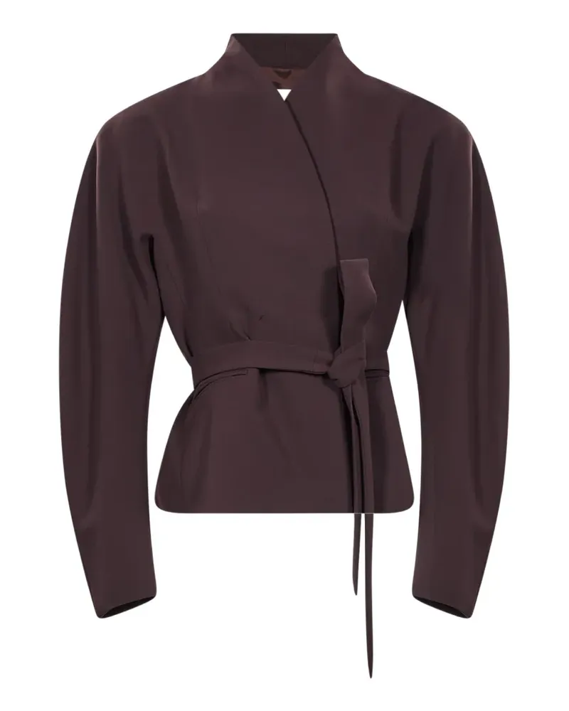 ANDAMANE Margaux belted wrap jacket - Braun Braun
