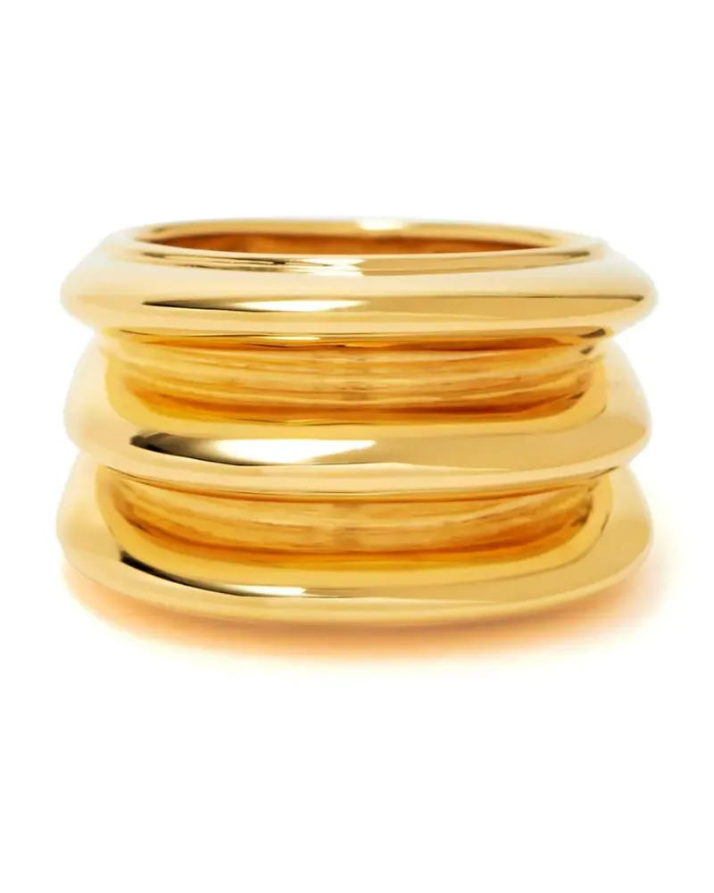 Missoma Triple Ridge Ring - Gold Gold