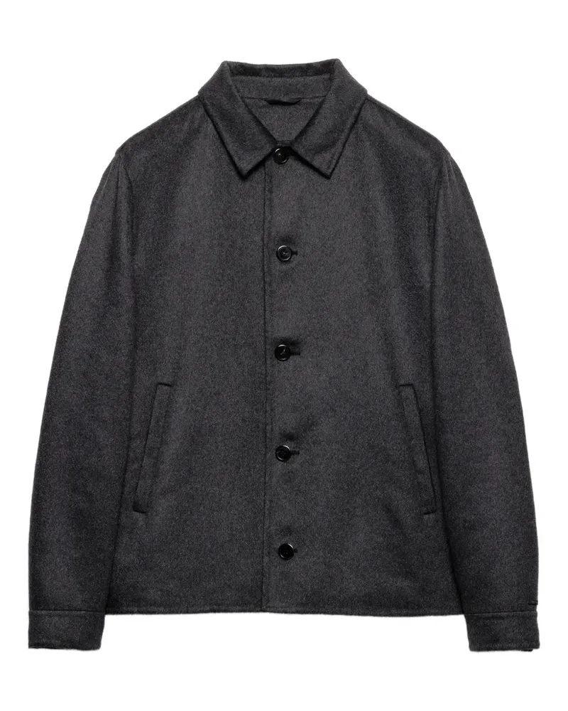 Prada Geknöpfte Strickjacke - Grau Grau